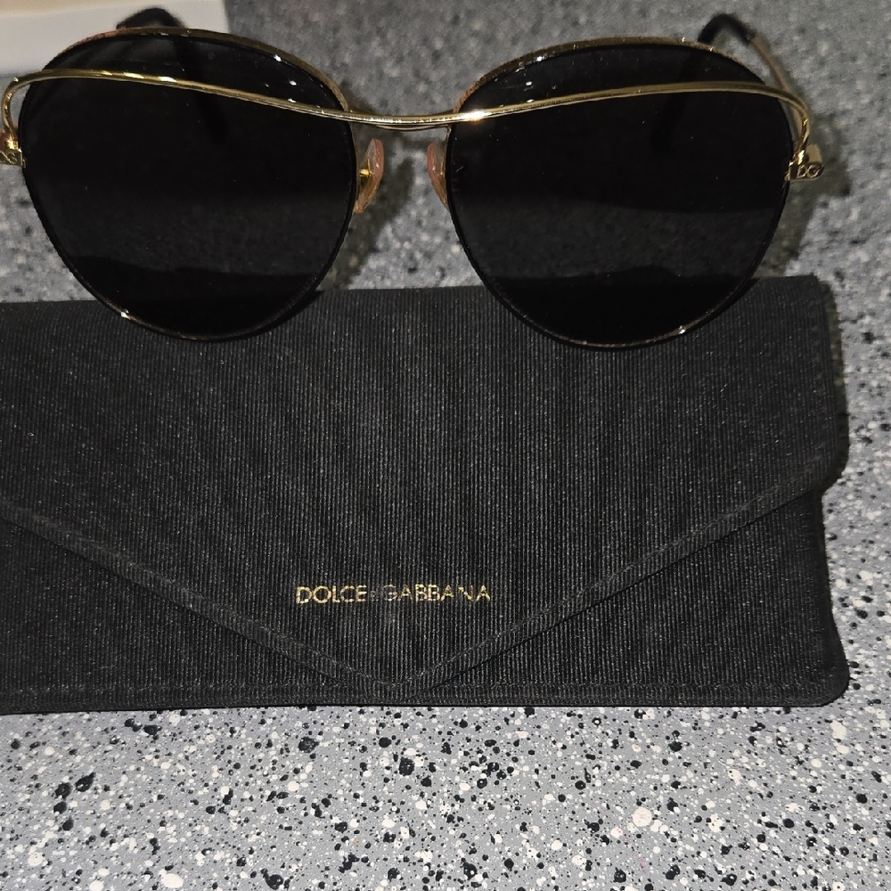Dolce & Gabbana Black Aviator Sunglasses